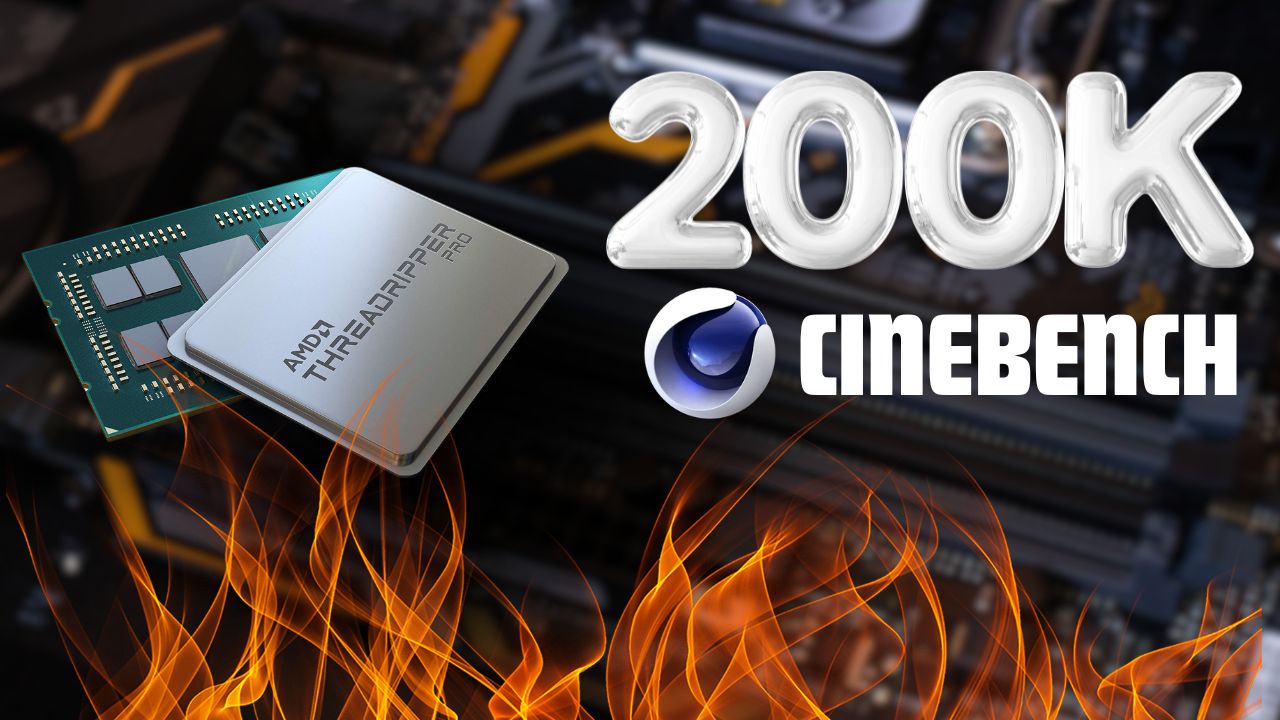 AMD Threadripper PRO 7995WX : + de 200 000 points sur cinebench un nouveau record mondial