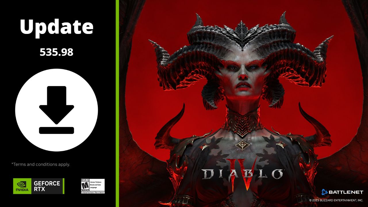 Nivdia : Les derniers pilotes 535.98, Diablo IV à l'honneur