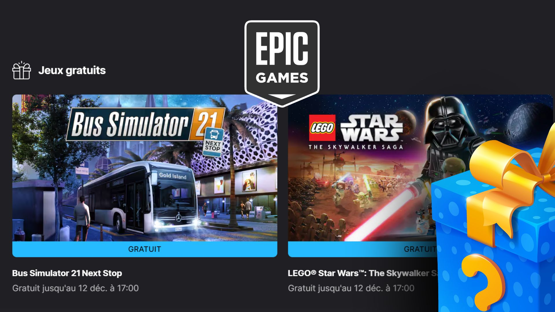 Epic Games offre cette semaine 2 super jeux ! et un jeu mystère !