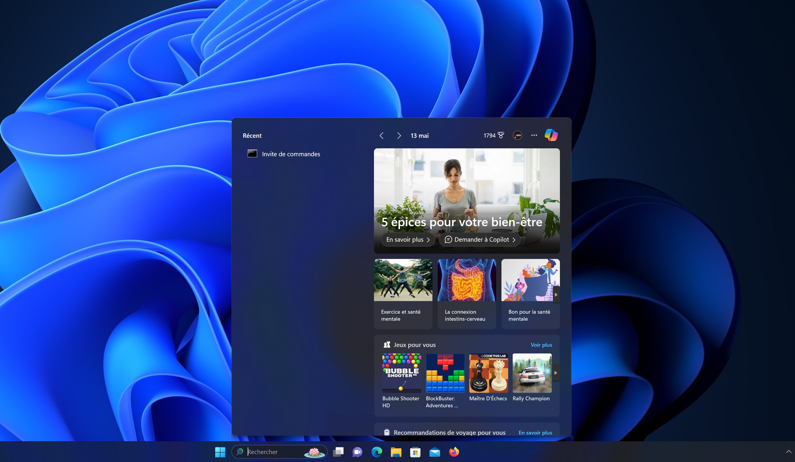 Windows 11 : Microsoft expérimente de nouveaux widgets flottants pour le menu démarrer