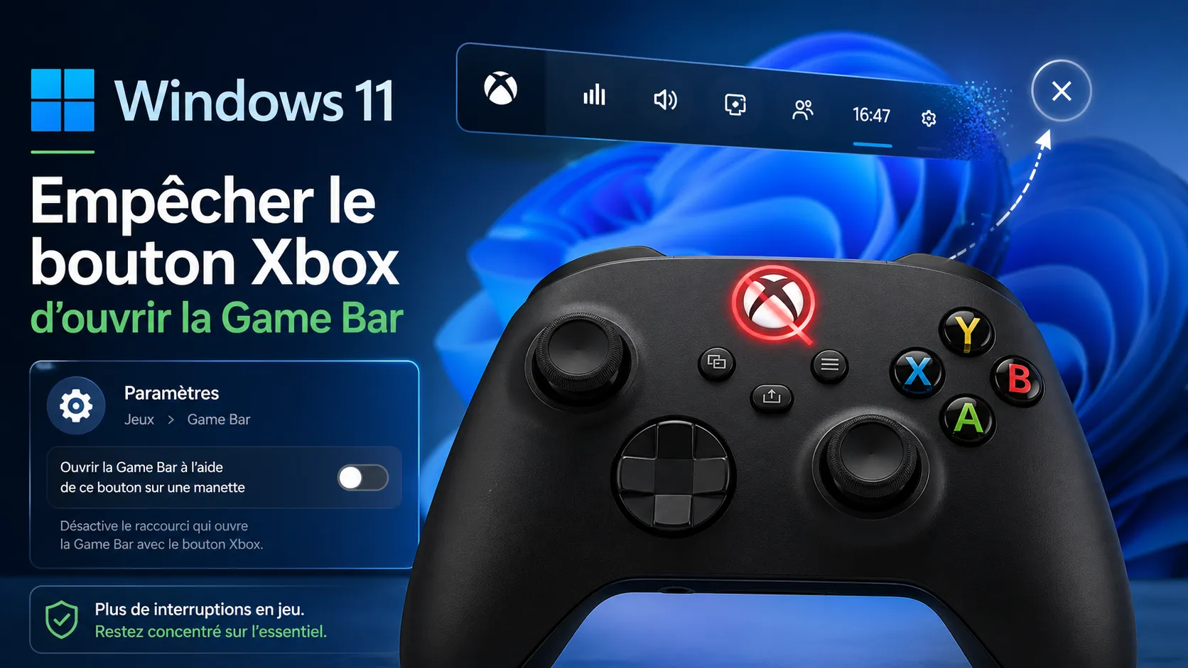 Windows 11 : Comment empêcher le bouton Xbox de la manette d'ouvrir la Game Bar ?