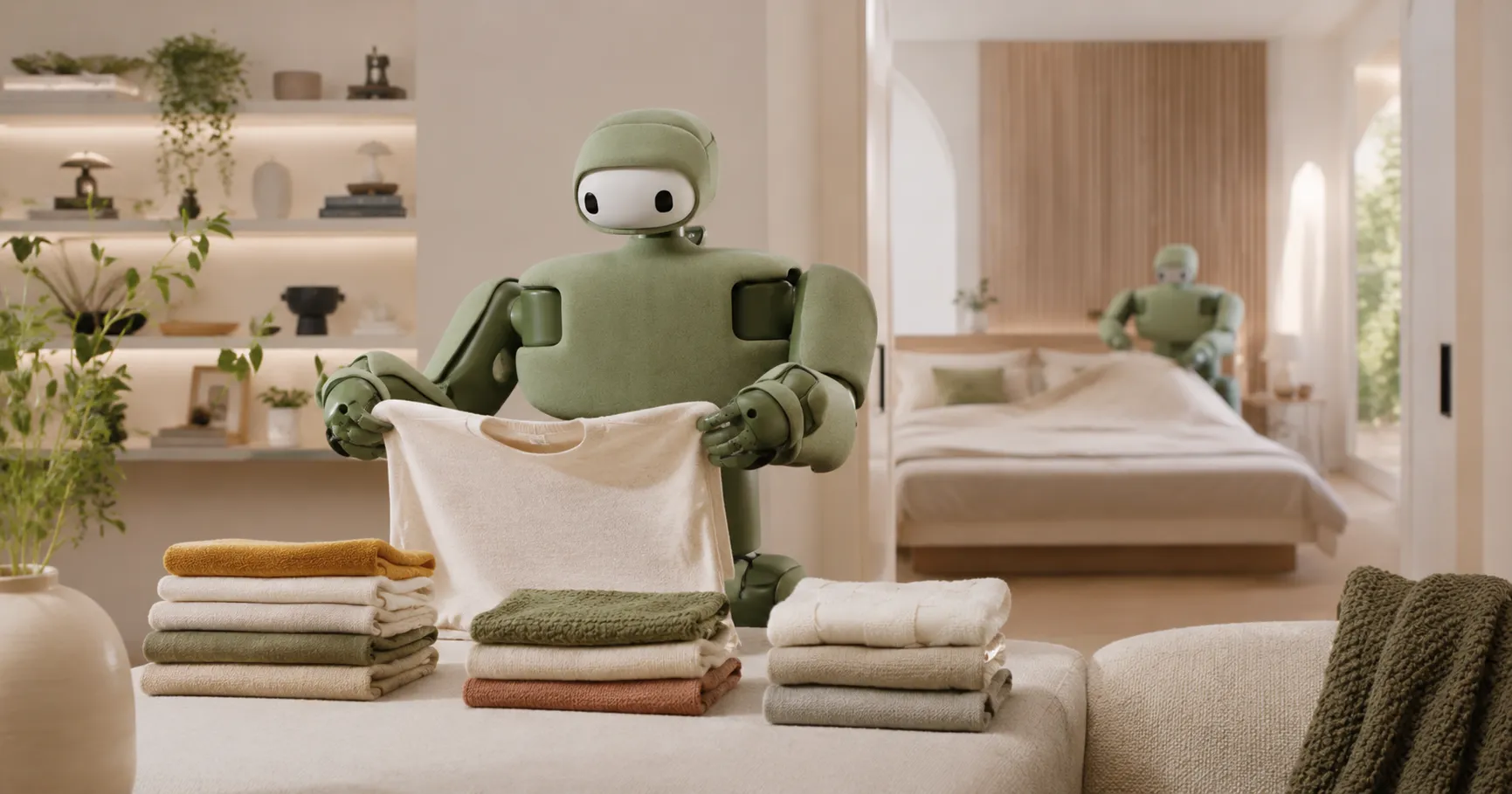 Isaac 1 : ce robot domestique veut plier le linge, faire les lits et ranger la maison