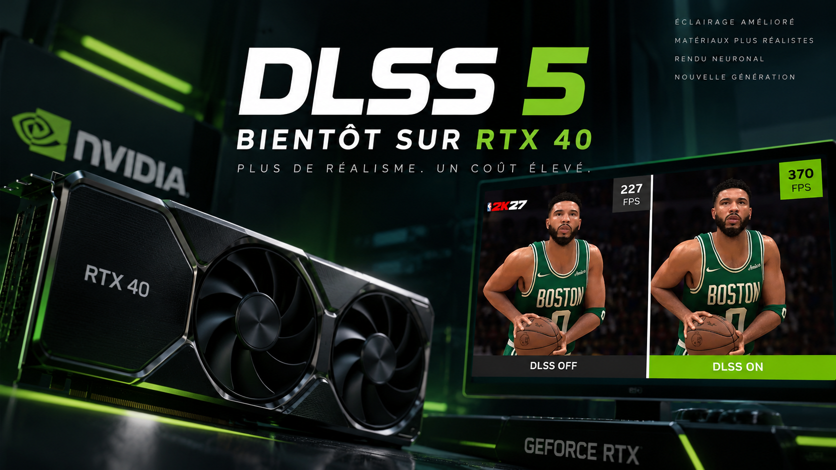 Nvidia confirme que le DLSS 5 arrivera sur les RTX 40, malgré un modèle qui fait chuter les fps