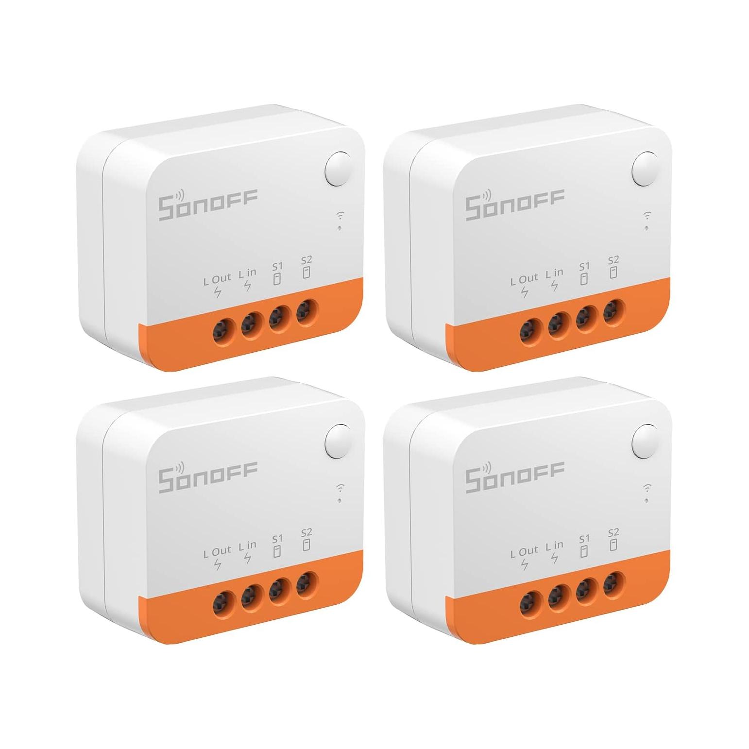 Lot 4 Interrupteurs Sonoff Zigbee MINI-ZBRBS Pour Volets Roulants - Commande APP