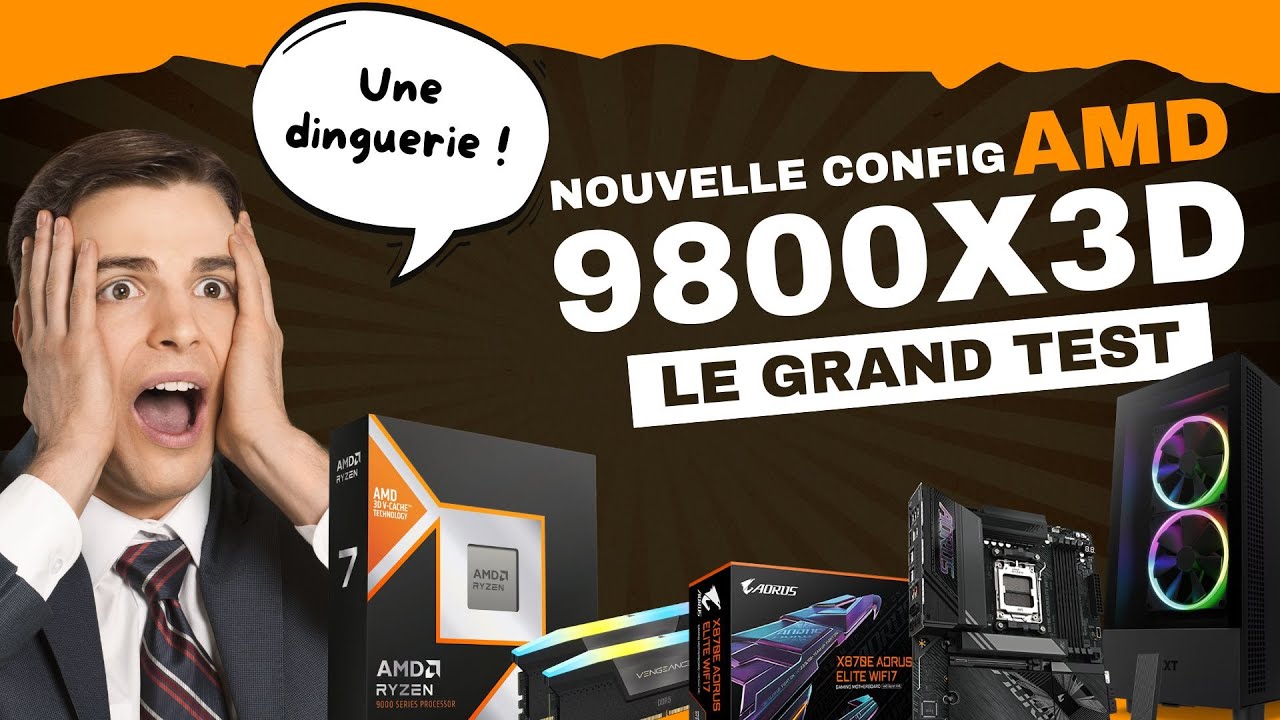 AMD Ryzen 7 9800x3D: je test le meilleur processeur gamin 2024 ? Montage + benchmark de ma config PC