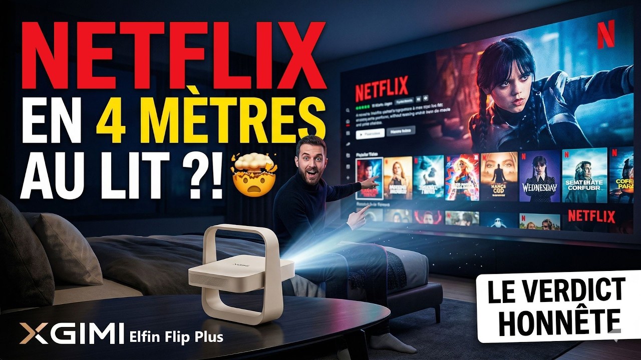 Netflix sur un écran de 4 mètres ?! 🤯 J'ai testé le XGIMI Elfin Flip Plus 🍿