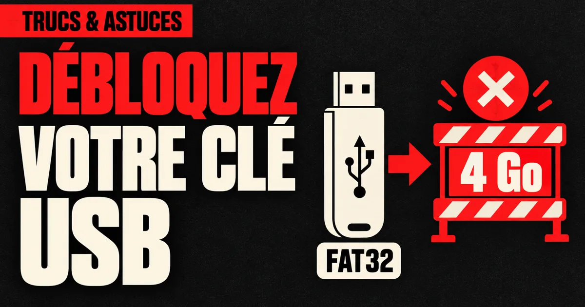 Fichier trop volumineux sur clé USB : les solutions… - LaRevueGeek
