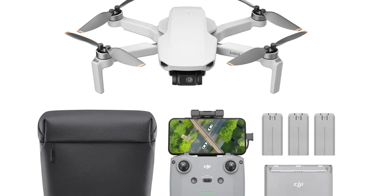 Drone DJI Bundle Fly More Mini 4K, Moins de 249 g, Transmission Vidéo ...
