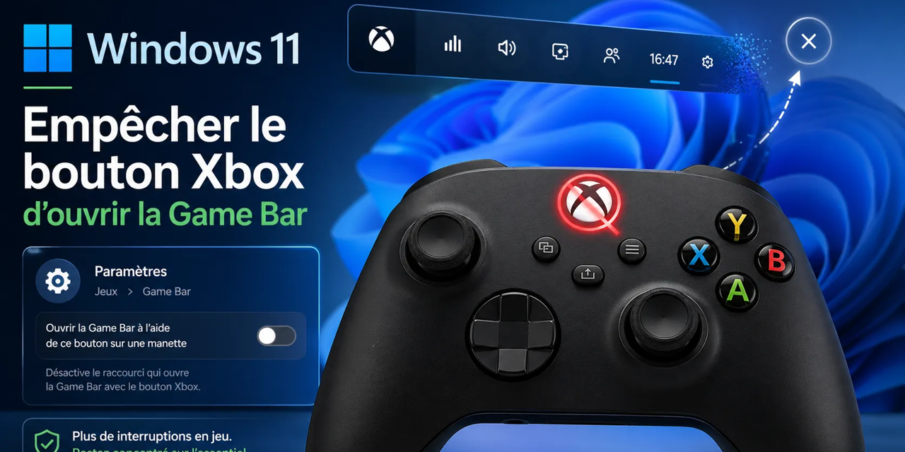 Windows 11 : Comment empêcher le bouton Xbox de la manette d'ouvrir la Game Bar ?