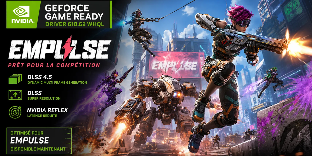 Nvidia sort un nouveau pilote GeForce Game Ready pour Empulse et le DLSS 4.5