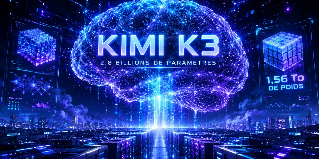Moonshot met en ligne Kimi K3, un modèle d’IA géant de 2,8 billions de paramètres
