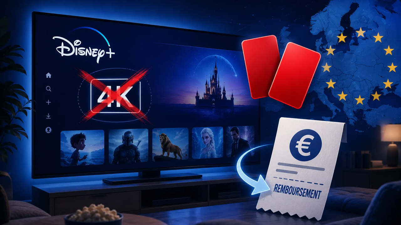 Disney+ prive des abonnés Premium de la 4K en Europe : double carton rouge et comment réclamer un remboursement