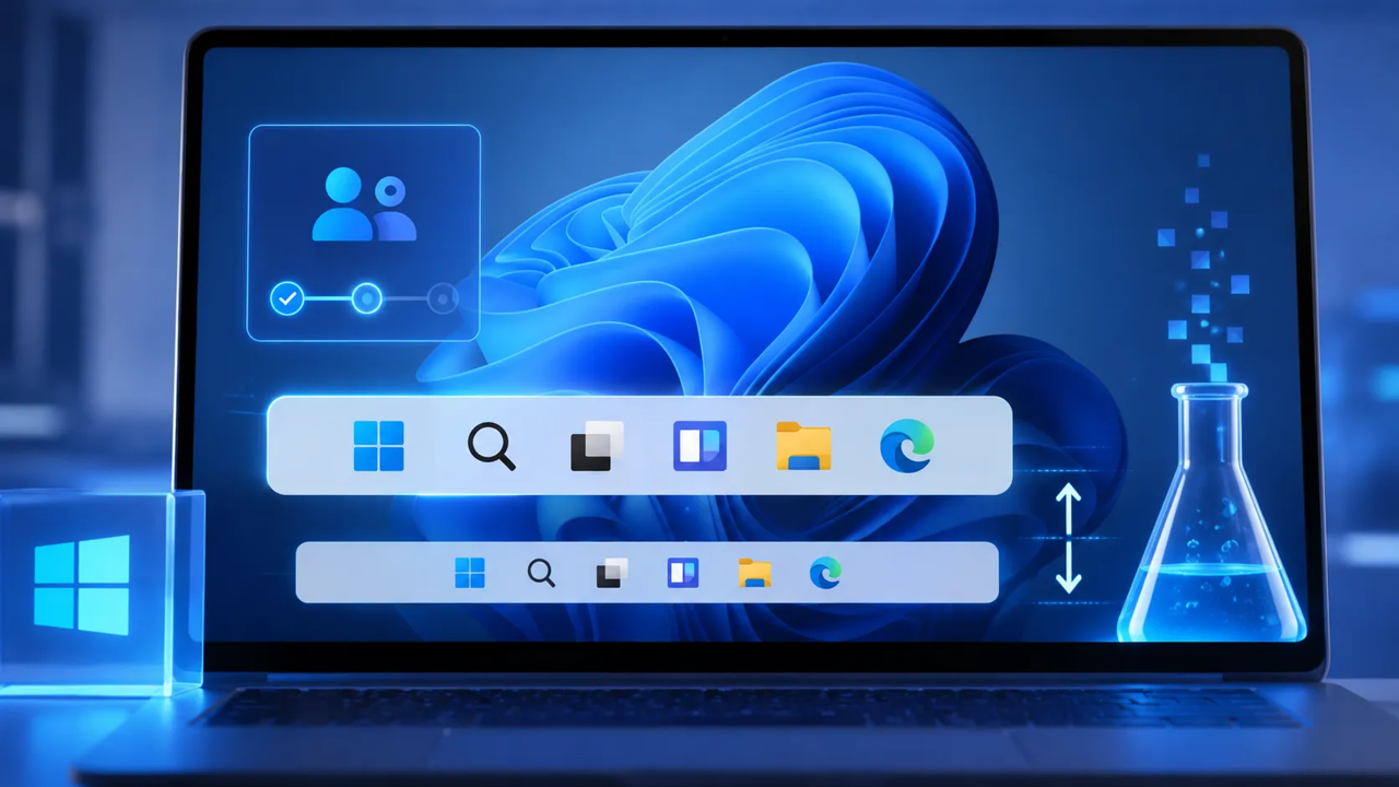 Windows 11 simplifie son programme Insider et teste une barre des tâches redimensionnable