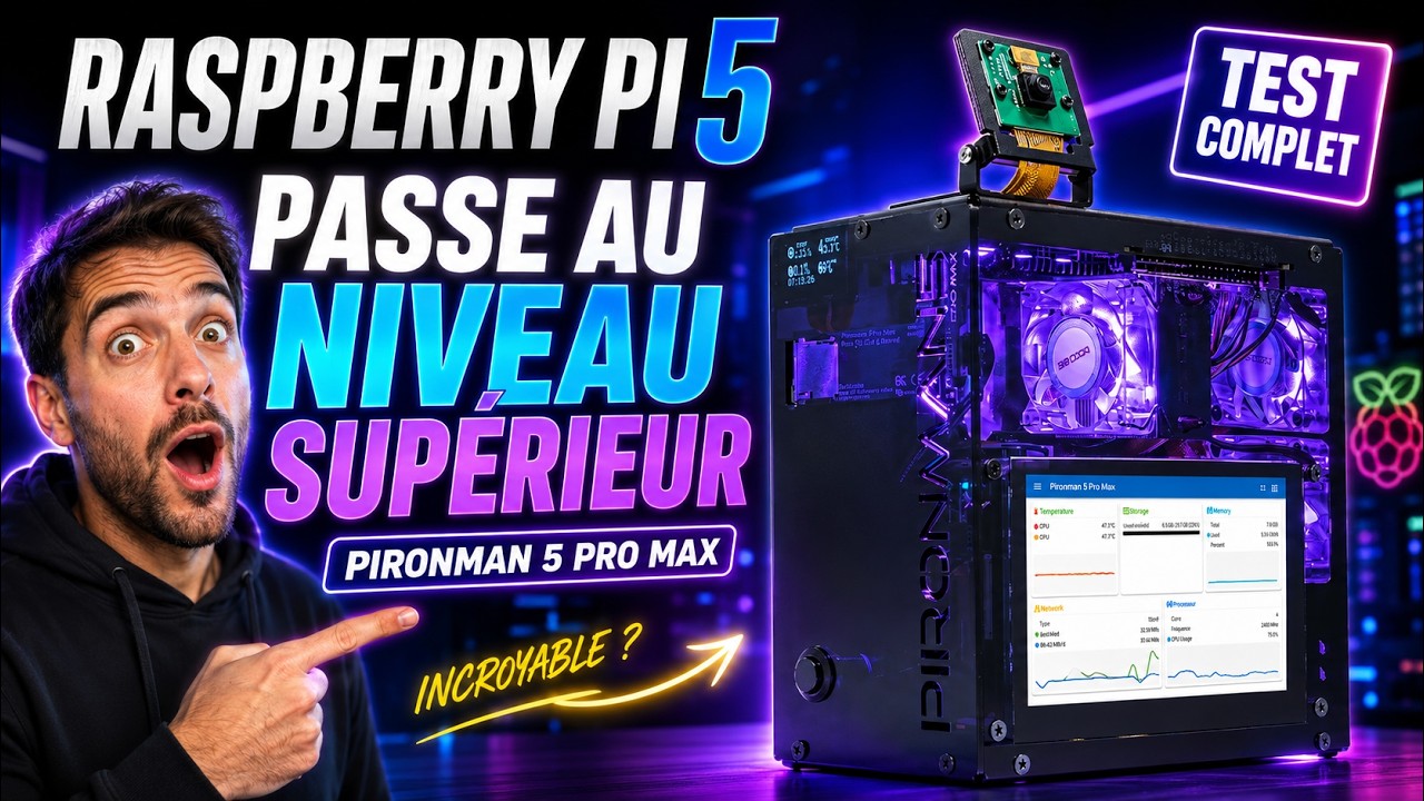 J’ai transformé mon Raspberry Pi 5 en mini PC avec le PironMan 5 Pro Max de sunfounder ! + Bonus