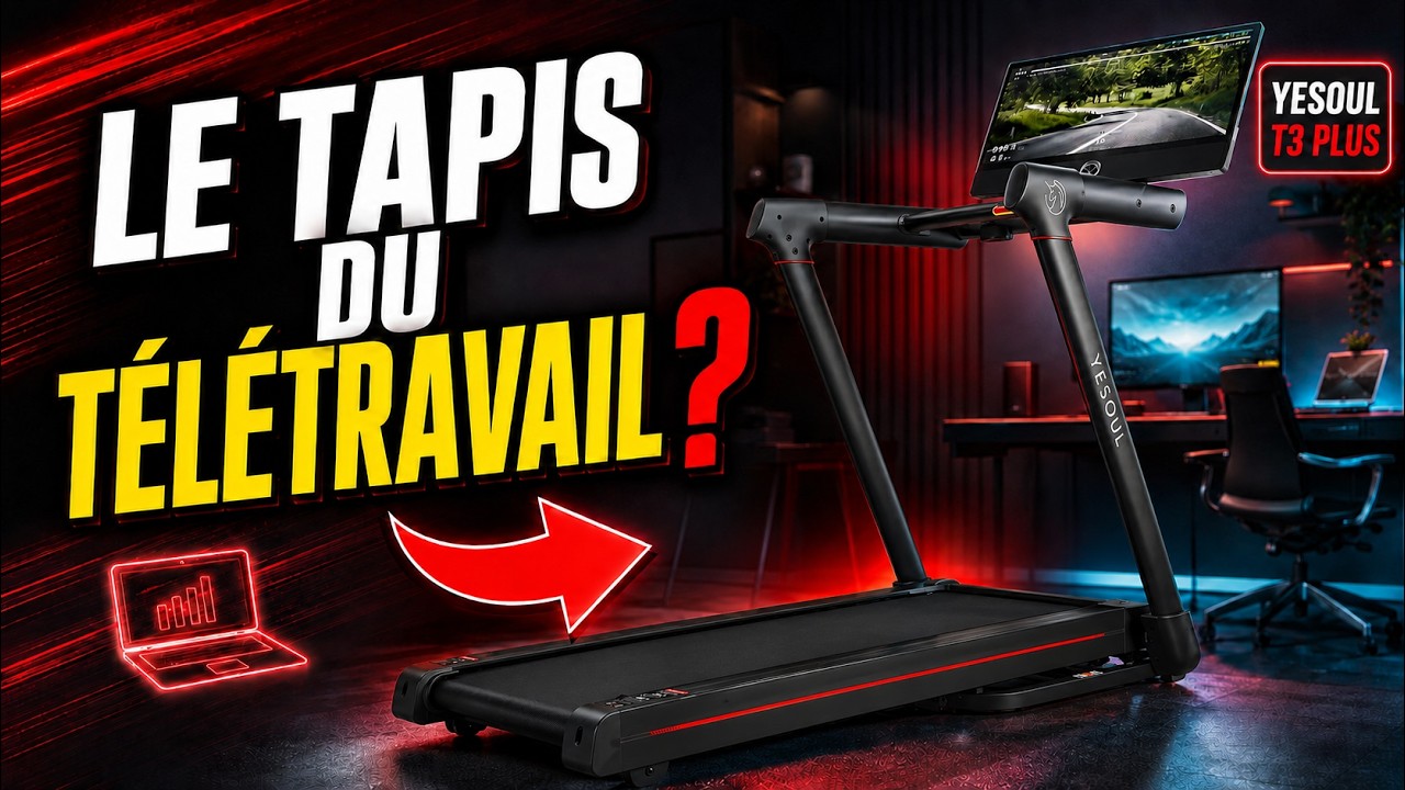 J'ai testé le Tapis de course Yesoul T3 PLUS, parfait pour les télétravailleurs !