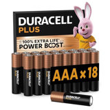 Piles Duracell AAA Plus Alcalines Lot de 18
