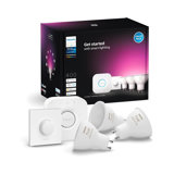 Philips Hue White & Color Ambiance Kit de Démarrage, lot de 2 ampoules connectées E27 75W, 1100 Lumens, Pont et télécommande, Contrôle Bluetooth, Intégration Alexa/Google Assistant/Apple HomeKit