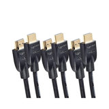 Amazon Basics Lot de 3 câbles 2.0 HDMI 3m mâle A vers HDMI mâle A, haut débit Compatible Ethernet  3D et retour audio