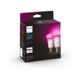 Pack de 2 ampoules Philips Hue White & Color Ambiance Ampoules LED Connectées E27, équivalent 60W, 800 lumen
