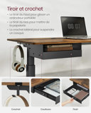 VASAGLE Bureau Électrique Réglable