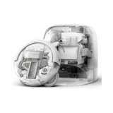 DJI ROMO P Robot Aspirateur Laveur au Design Transparent