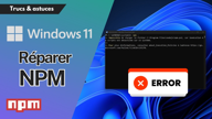 Résoudre l'erreur « npm.ps1 impossible à charger » sur Windows, exécution de scripts est désactivée