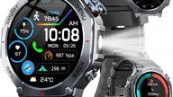 Jugeman Montre Connectée GPS Homme Femme 1.43" AMOLED
