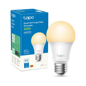 Tapo Ampoule Connectée WiFi LED E27 Blanc Chaud 2700K, Dimmable 8.7W 806Lm