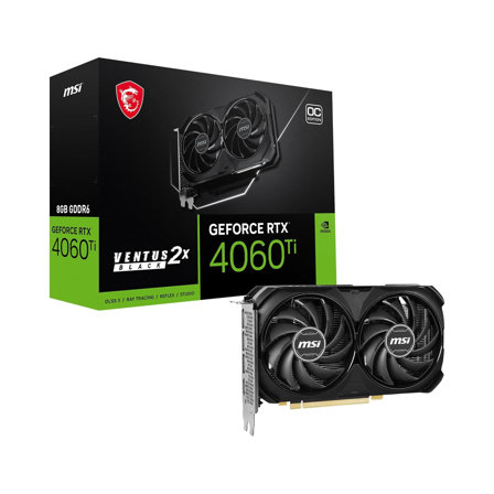 Carte Graphique MSI GeForce RTX 4060 Ti Ventus 2X Black 8G OC