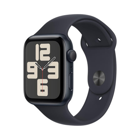 Smartwatch  Apple Watch SE (2ᵉ génération, 2023) - 44 mm GPS  - boîtier en aluminium et Bracelet Sport Minuit