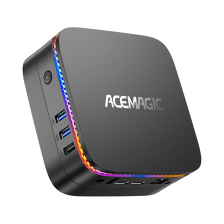 ACEMAGIC AK1Plus RGB Mini PC, Ιntel Alder Lake Ν95 de 12e Gén. (jusqu'à 3,40 GHz), 16 Go DDR4 1 to NVME SSD