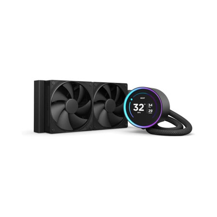 Refroidisseur AIO NZXT Kraken Elite 240 - Deux ventilateurs F120P - Écran LCD IPS 2,72" personnalisable