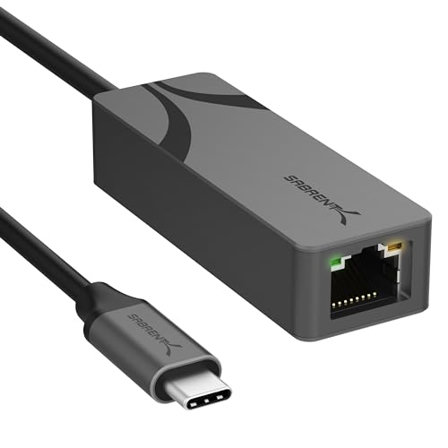 SABRENT Adaptateur USB C vers Ethernet 2,5 Gbit/s pour MacBook Pro, MacBook Air, iPad Pro 2018 et Versions ultérieures