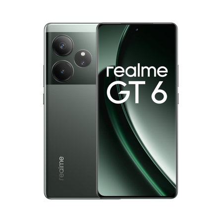 Smartphone Android realme GT 6 5G 12+256 GB,Chipset Snapdragon® 7+ - Rasoir Vert