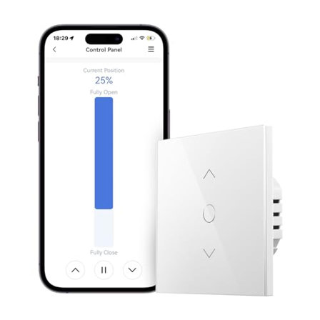 Meross Interrupteur WiFi pour Volet Roulant (FIL NEUTRE REQUIS) Compatible avec Alexa, Google Home et SmartThing