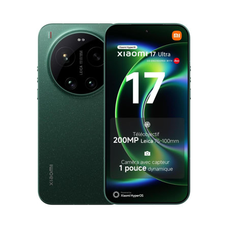 Smartphone  XIAOMI 17 Ultra 512 GB, Téléobjectif Leica 200MP 75–100mm, Capteur LOFIC HDR