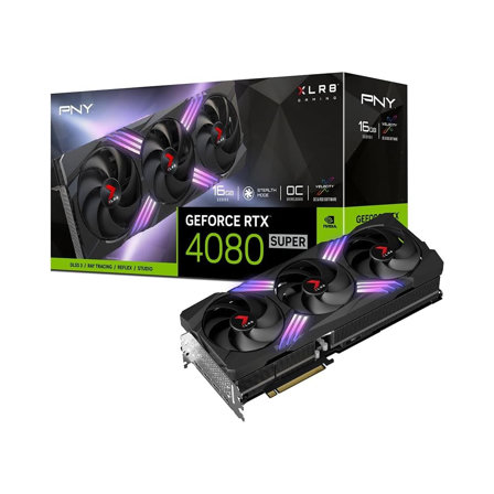 PNY GeForce™ RTX 4080 Super™ 16GB XLR8 Gaming VERTO™ Epic-X RGB™ Overclocked Triple Fan DLSS 3