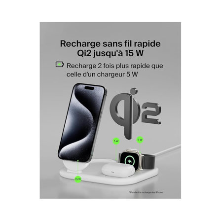 Belkin BoostCharge Socle de Recharge 3-en-1