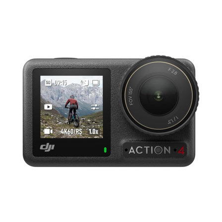 Caméra d’Action DJI Bundle Osmo Action 4 Standard - étanche 4K/120 IPS avec capteur 1/1,3 Pouce - Batterie 1 770 mAh prolongée