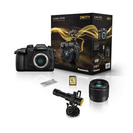 Pack Appareil photo hybride Panasonic Lumix GH5 noir + +25mm+SD32 Go- Micro DEITY V-MIC D4 MINI + Vlog