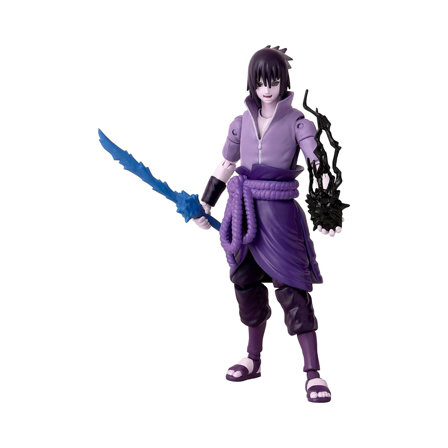 Bandai - Anime Heroes : Naruto Shippuden - Figurine Sasuke Anime Heroes 17 cm - Uchiwa Sasuke Rinnegan/Mangekyo Sharingan