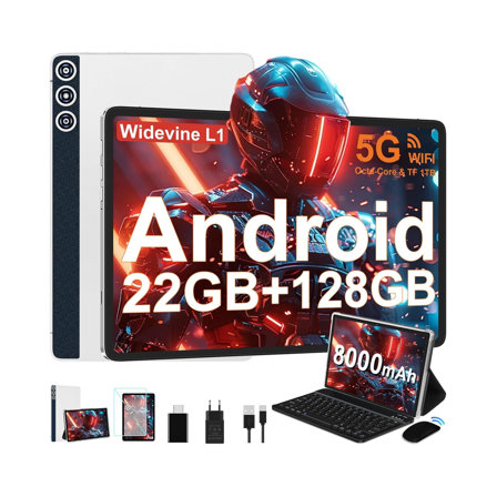 Tablette Android  14 DMOAO avec 22 Go de RAM 128 Go de ROM - Coloris Argent