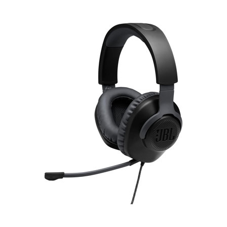 Casque gaming filaire JBL Quantum 100 – Micro détachable – Couleur : Noir
