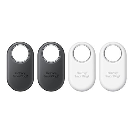 Samsung Lot de 4 Galaxy SmartTag2, avec Bluetooth, Mode connecté, Compact, Batterie Longue durée, résistance IP67