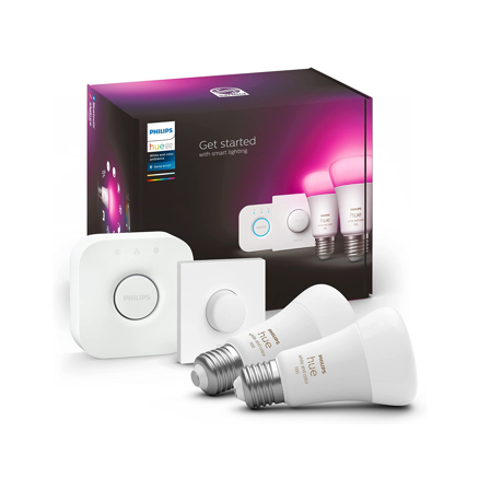 Kit de démarrage Philips Hue White and Color Ambiance avec 2 amploule White and Color
