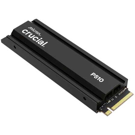 Crucial P510 SSD 1To PCIe 5.0 x4 Gen5 NVMe M.2 - Lecture jusqu'à 11000 Mo/s, écriture jusqu'à 9500 MB/s