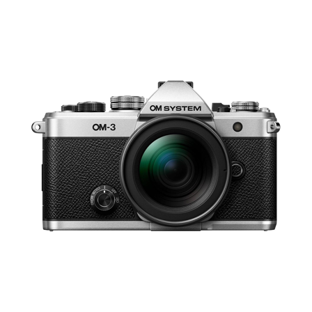 Appareil photo hybride Om System OM 3 Argent + Objectif M.Zuiko Digital 12 45 mm
