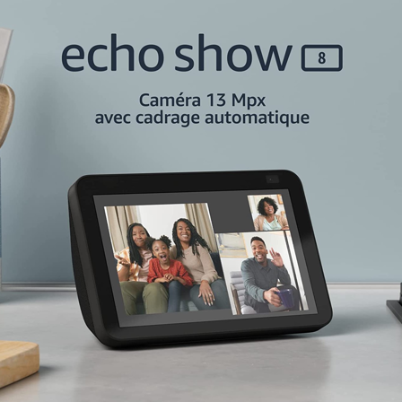 Amazon Echo Show 8 coloris Anthracite avec assistant vocal Alexa