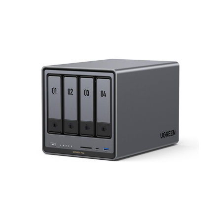 UGREEN NASync DXP4800 Plus, NAS 4 Baies, Intel Pentium Gold 8505 (5 cœurs), 8Go DDR5, 128Go SSD, 10GbE + 2,5GbE, 2 emplacements M.2 NVMe, HDMI 4K (sans Disque (DXP4800 Plus)