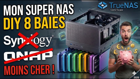 Oubliez Synology, QNAP... ! Montez votre NAS DIY 2026 8 Baies (Tuto TrueNAS) pour MOINS CHER